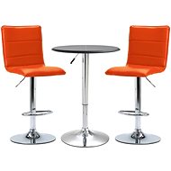 3-piece bar set faux leather black 279637 - Bar Set