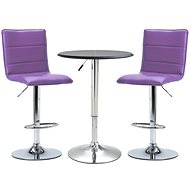 3-piece bar set faux leather black 279643 - Bar Set