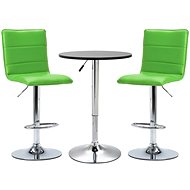 3-piece bar set faux leather black 279647 - Bar Set