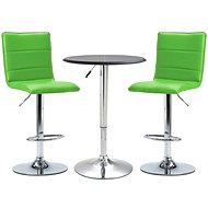 3-piece bar set faux leather black 279649 - Bar Set