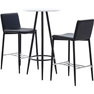 3-piece bar set faux leather black 279772 - Bar Set