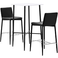 3-piece bar set faux leather black 279984 - Bar Set