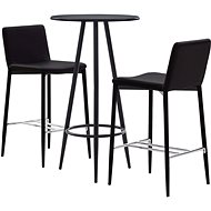 3-piece bar set faux leather brown 279738 - Bar Set