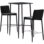 3-piece bar set faux leather brown 279945 - Bar Set