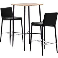 3-piece bar set faux leather brown 3050047 - Bar Set