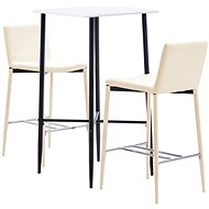 3-piece bar set faux leather cream 279988 - Bar Set