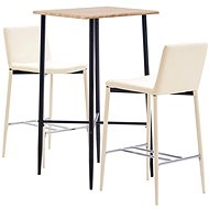 3-piece bar set faux leather cream 3050039 - Bar Set