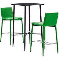 3-piece bar set faux leather green 279951 - Bar Set