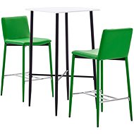 3-piece bar set faux leather green 3050002 - Bar Set