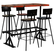 5-piece bar set solid recycled multicoloured wood 245399 - Bar Set