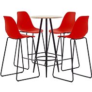5-piece bar set plastic red 279817 - Bar Set