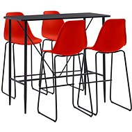 5-piece bar set plastic red 279856 - Bar Set