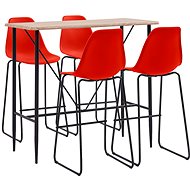 5-piece bar set plastic red 279902 - Bar Set