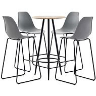 5-piece bar set plastic gray 279809 - Bar Set