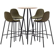 5-piece bar set textile brown 279843 - Bar Set