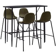 5-piece bar set textile brown 279869 - Bar Set