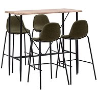 5-piece bar set textile brown 279915 - Bar Set