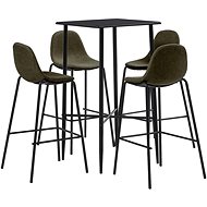 5-piece bar set textile brown 279960 - Bar Set