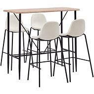 5-piece bar set textile cream 279914 - Bar Set