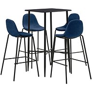 5-piece bar set textile blue 279962 - Bar Set