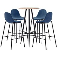 5-piece bar set textile blue 3051171 - Bar Set