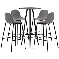 5-piece bar set textile taupe 279757 - Bar Set