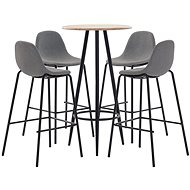 5-piece bar set textile taupe 279849 - Bar Set
