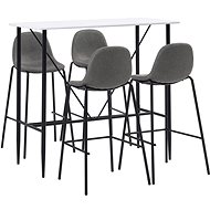 5-piece bar set textile taupe 279895 - Bar Set