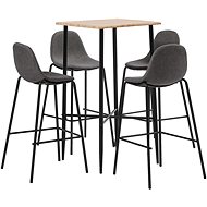 5-piece bar set textile taupe 3050074 - Bar Set