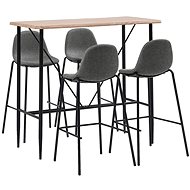 5-piece bar set textile taupe 3051193 - Bar Set