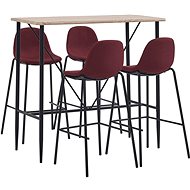 5-piece bar set textile wine 279918 - Bar Set