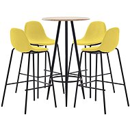 5-piece bar set textile yellow 279847 - Bar Set