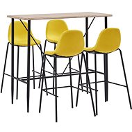 5-piece bar set textile yellow 279917 - Bar Set