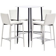 5-piece bar set faux leather white 279987 - Bar Set