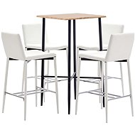 5-piece bar set faux leather white 3050038 - Bar Set