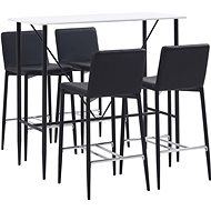 5-piece bar set faux leather black 279880 - Bar Set