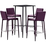 5-piece bar set faux leather purple 279950 - Bar Set