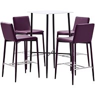 5-piece bar set faux leather purple 3050001 - Bar Set