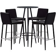 5-piece bar set faux leather brown 279739 - Bar Set