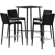 5-piece bar set faux leather brown 279946 - Bar Set