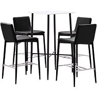 5-piece bar set faux leather brown 279997 - Bar Set