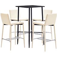 5-piece bar set faux leather cream 279938 - Bar Set