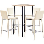 5-piece bar set faux leather cream 3050040 - Bar Set