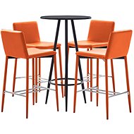5-piece bar set faux leather orange 279741 - Bar Set