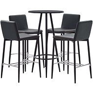 5-piece bar set faux leather gray 279733 - Bar Set