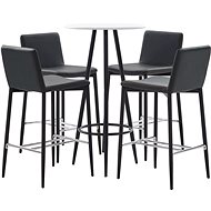 5-piece bar set faux leather gray 279779 - Bar Set