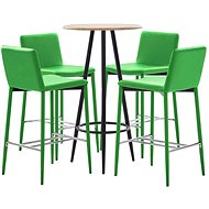 5-piece bar set faux leather green 279837 - Bar Set