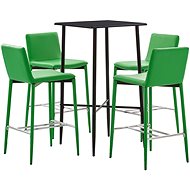 5-piece bar set faux leather green 279952 - Bar Set
