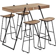 5-piece bar set made of recycled teak 246095 - Bar Set