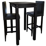 Bar table and 2 bar stools, black 160726 - Bar Set